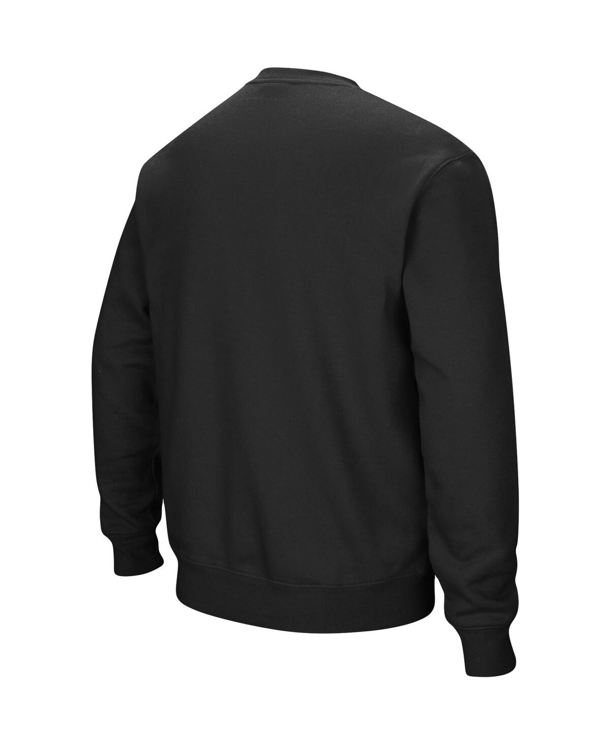 Shop Colosseum Men's  Black Mississippi State Bulldogs Arch & Logo Tackle Twill Pullover Sweatshirt
