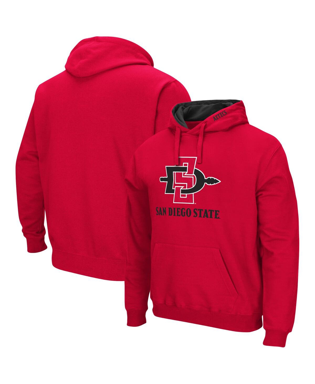 Colosseum Men's  Cardinal San Diego State Aztecs Arch And Logo Pullover Hoodie