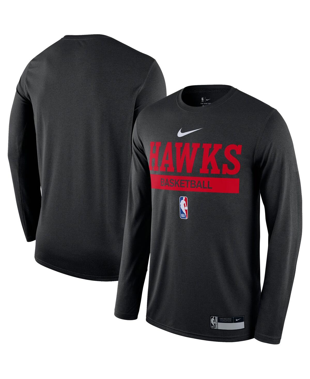 Men's Nike Black Atlanta Hawks 2022/23 Legend On-Court Practice Performance Long Sleeve T-shirt