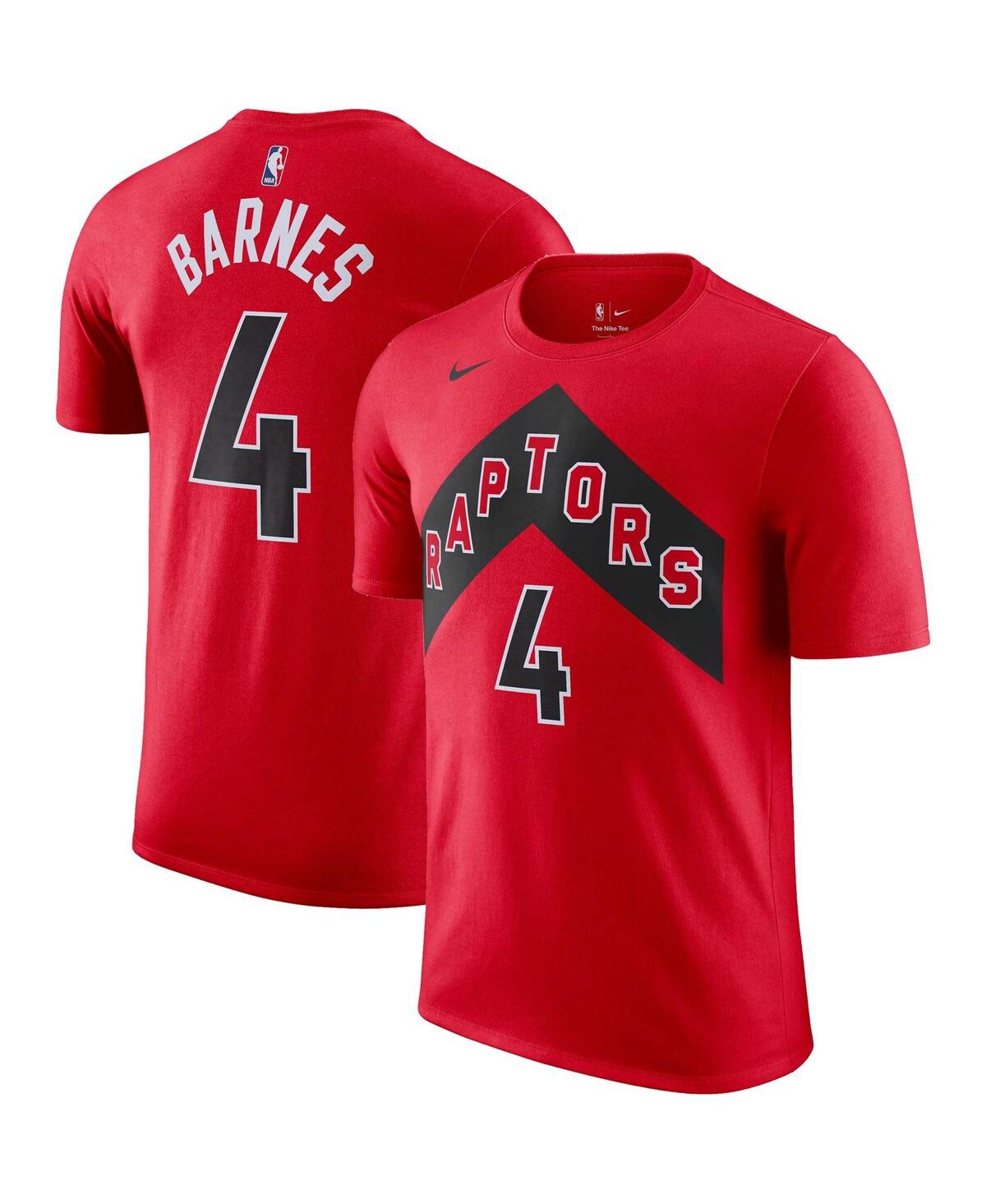 Nike Men's  Scottie Barnes Red Toronto Raptors Icon 2022/23 Name And Number Performance T-shirt In Red