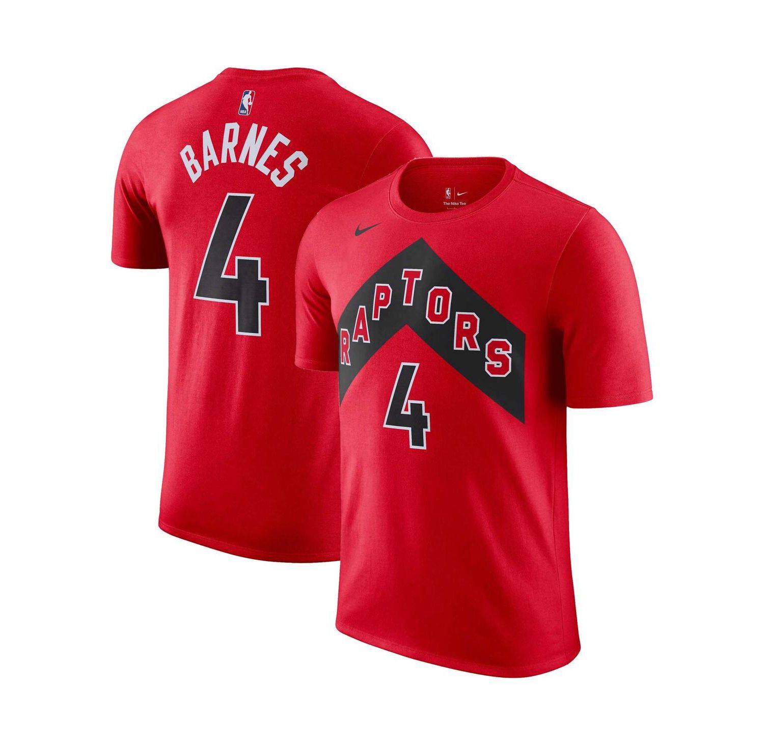 Men's Scottie Barnes Red Toronto Raptors Icon 2022/23 Name and Number Performance T-shirt
