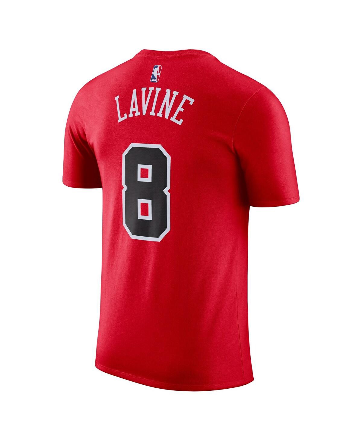 Shop Nike Men's  Zach Lavine Red Chicago Bulls Icon 2022/23 Name And Number Performance T-shirt