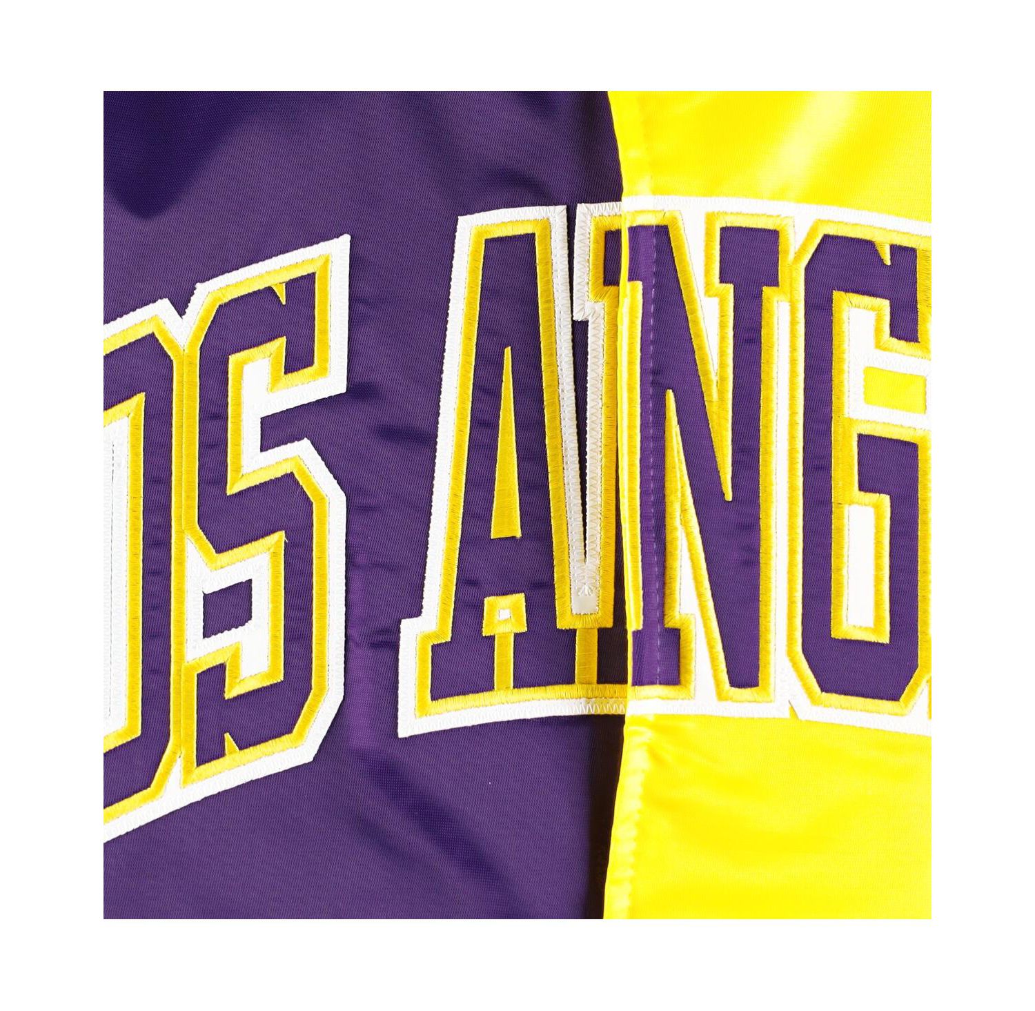 Men's Purple, Gold Los Angeles Lakers Fast Break Satin Full-Snap Jacket