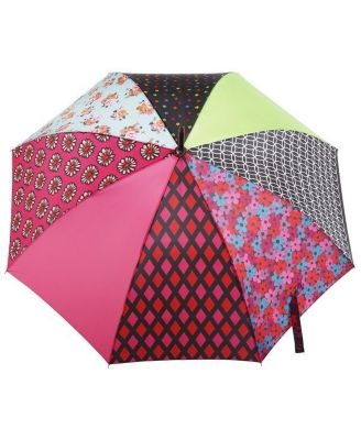 Patchwork Auto Open Stick Umbrella