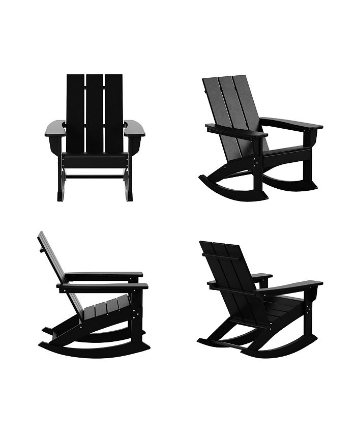 WestinTrends Modern Adirondack Outdoor Rocking Chair (Set of 4) Macy's