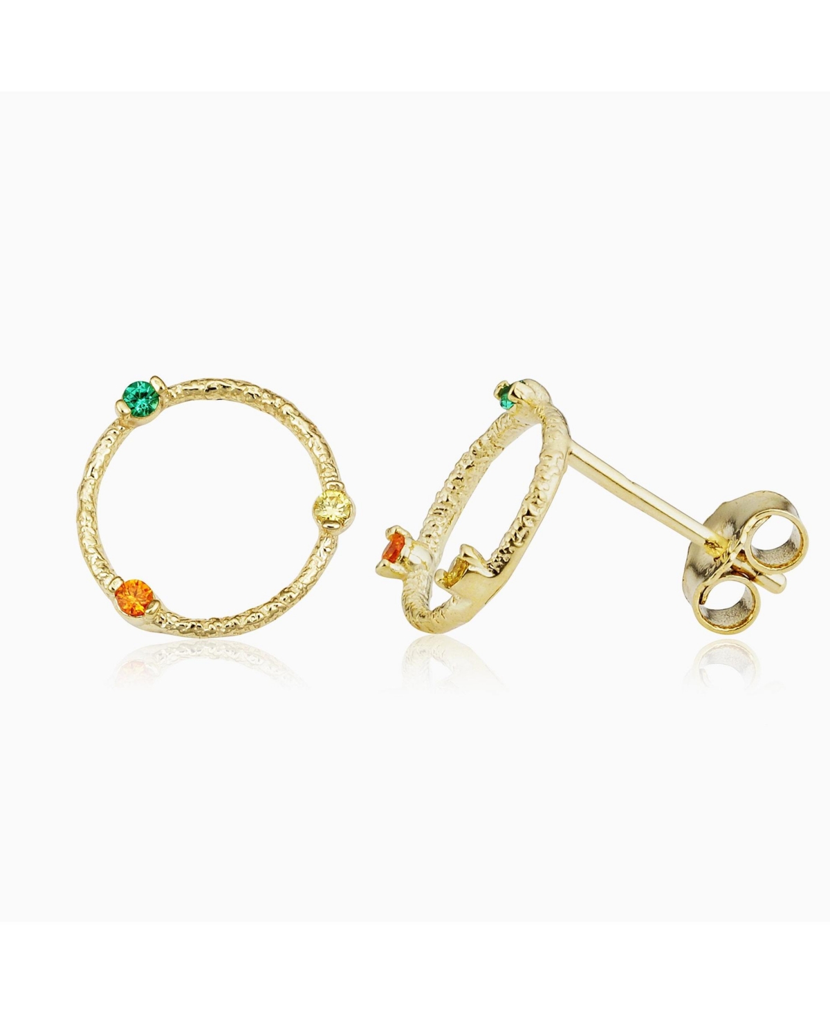 Oradina Women's 14k Yellow Gold, Multistone Circus Studs In Yellow Gold/multistone