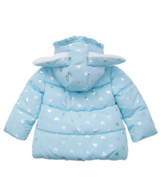Baby Girls Soft Fleece Lined Puffer Jacket Winter Coat