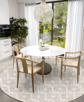 Delano Washable DA1 6' x 6' Round Area Rug