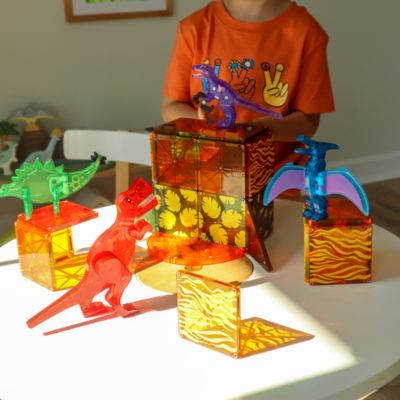 MAGNA-TILESA  MAGNA-TILES Dino World 40-Piece Magnetic Construction Set, Ages 3+