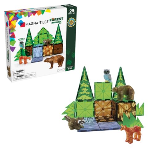 Детский конструктор Magna-Tiles® Forest Animals 25-Piece Building Set, Ages 3+