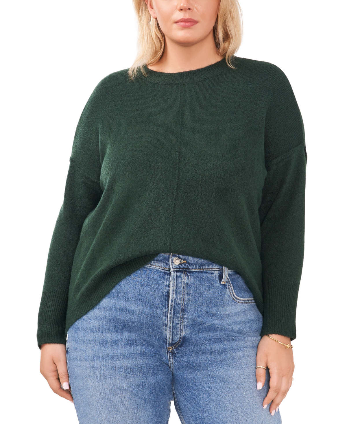 Vince Camuto Center Seam Crewneck Sweater In Windsor Mo