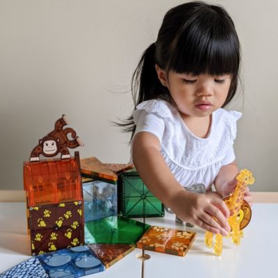 MAGNA-TILESA  MAGNA-TILES Safari Animals 25-Piece Magnetic Construction Set, Ages 3+
