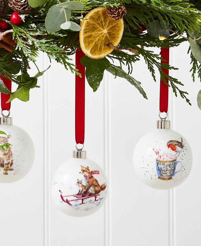 Wrendale Designs Sleigh Ride Bauble Fox Macy's