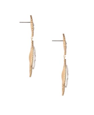 Timeless Crystal Dangle Earrings in 18K Gold Plating