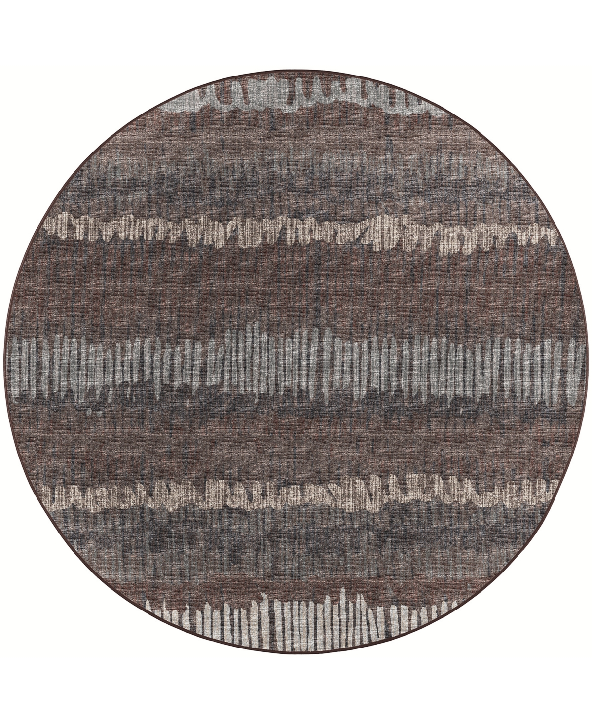D Style Briggs Brg-4 8' x 8' Round Area Rug - Coffee