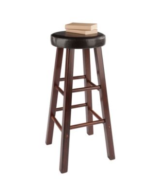 Maria 2-Piece Wood Cushion Seat Bar Stool Set