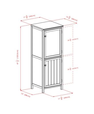 Brooke Jelly 47.44" Wood 2-Section Cupboard