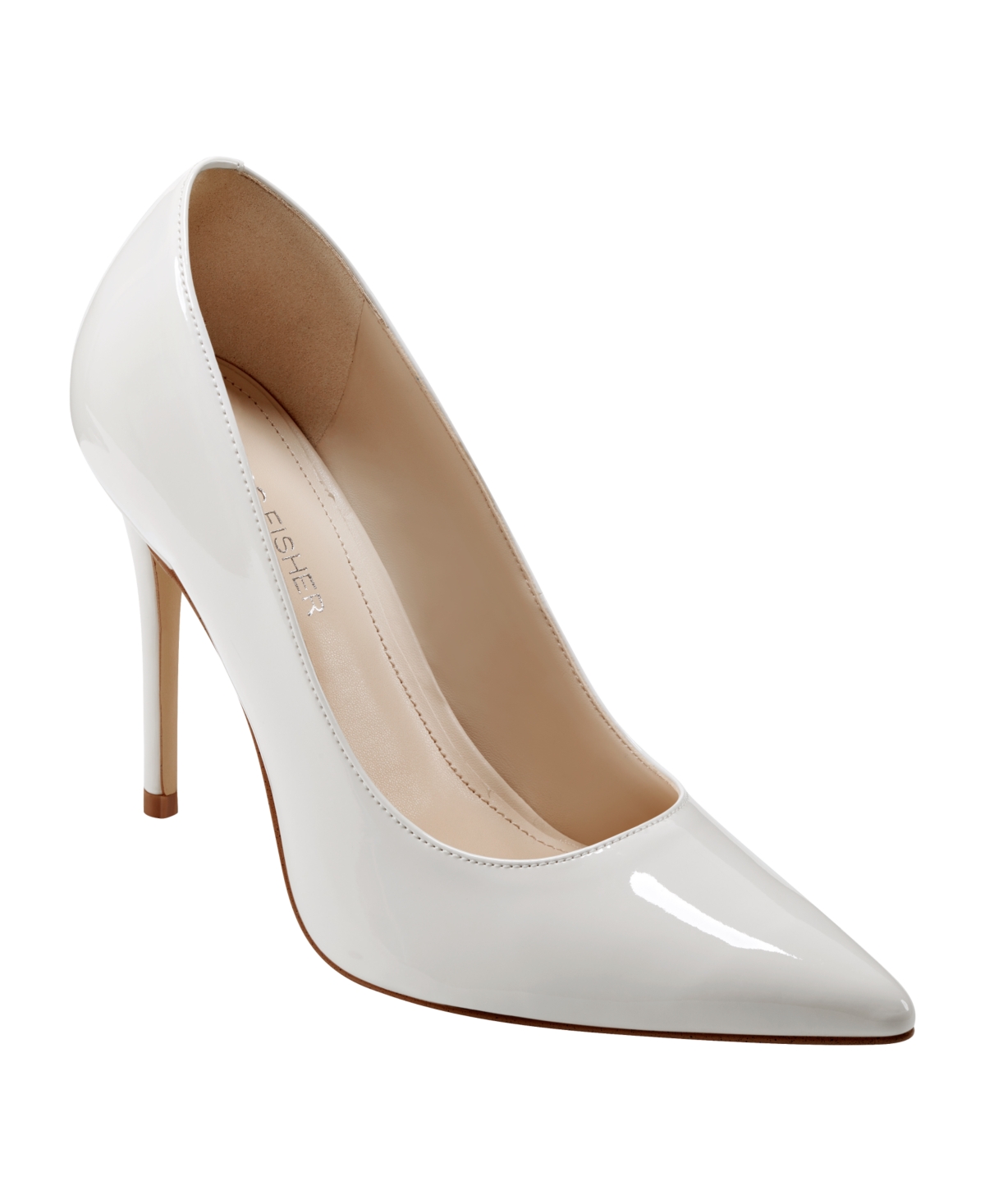 Marc Fisher Women's Codie Slip-on Stiletto Dress Pumps In Cream Faux Patent Leather