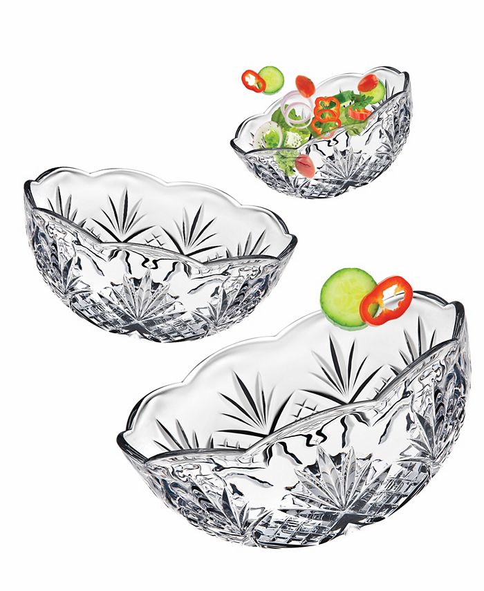 Godinger Dublin Crystal Round Serving Bowl, Set of 3 Macy's
