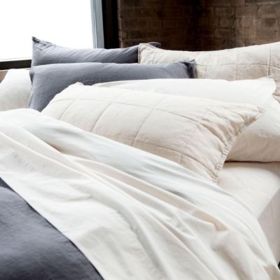 French Linen Quilted Sham Set - King