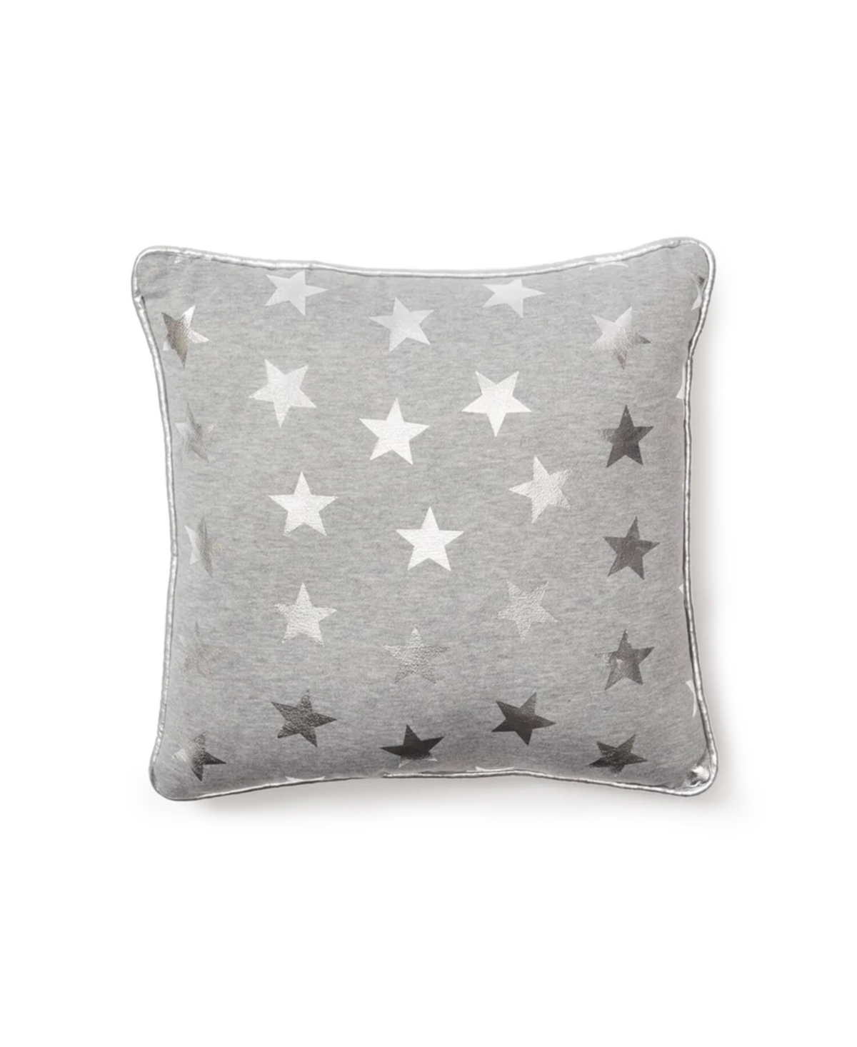 Dormify Sweatshirt Star Square Pillow, 16" X 16", Ultra-cute Styles To Personalize Your Room In Silver