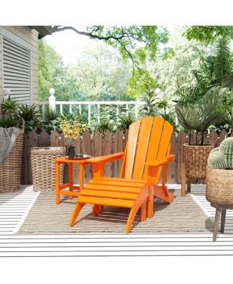 Adirondack Folding Chair with Ottoman and Side Table Set