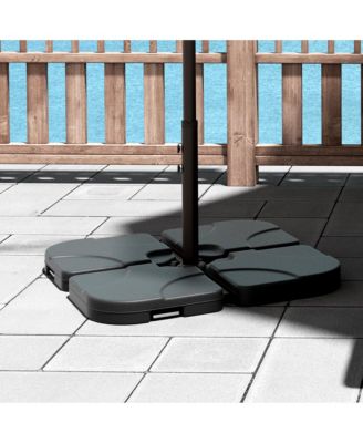 4-Piece set Universal Standard Fillable Umbrella Cross Base Weight