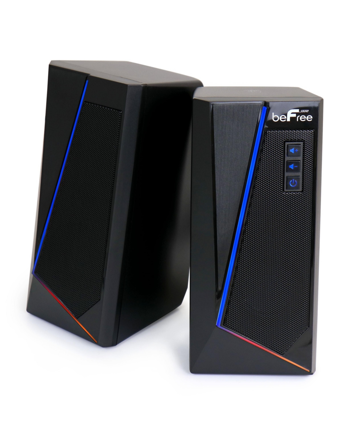 beFree Sound 2.0 Computer Gaming Speakers with Led Rgb Lights