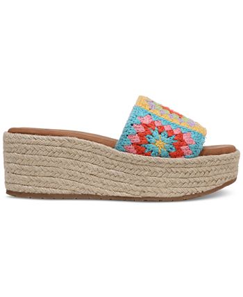 Zodiac Women's June Crochet Platform Wedge Sandals & Reviews - Sandals ...