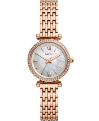 Fossil - Carlie Mini Three-Hand Rose Gold-Tone Stainless Steel Watch 28mm