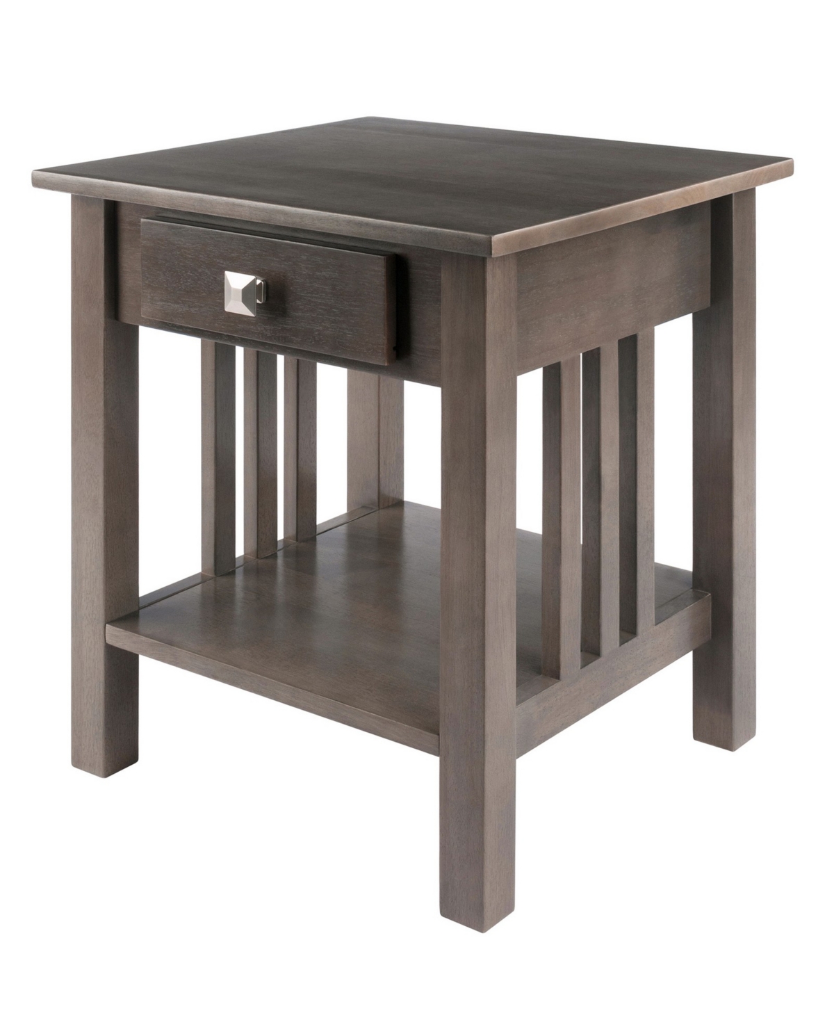 Winsome Stafford 22.05" Wood Accent Table In Oyster Gray