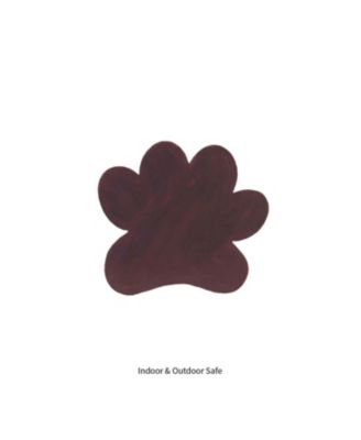 11" Paw Shaped Pet Memorial Garden Stone, Best Friends Live Forever