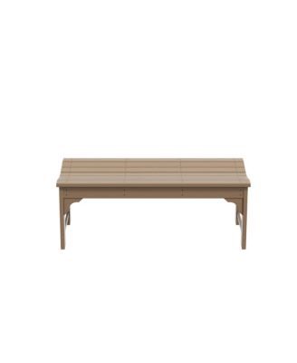 Backless All-Weather Outdoor Bench for Patio Garden