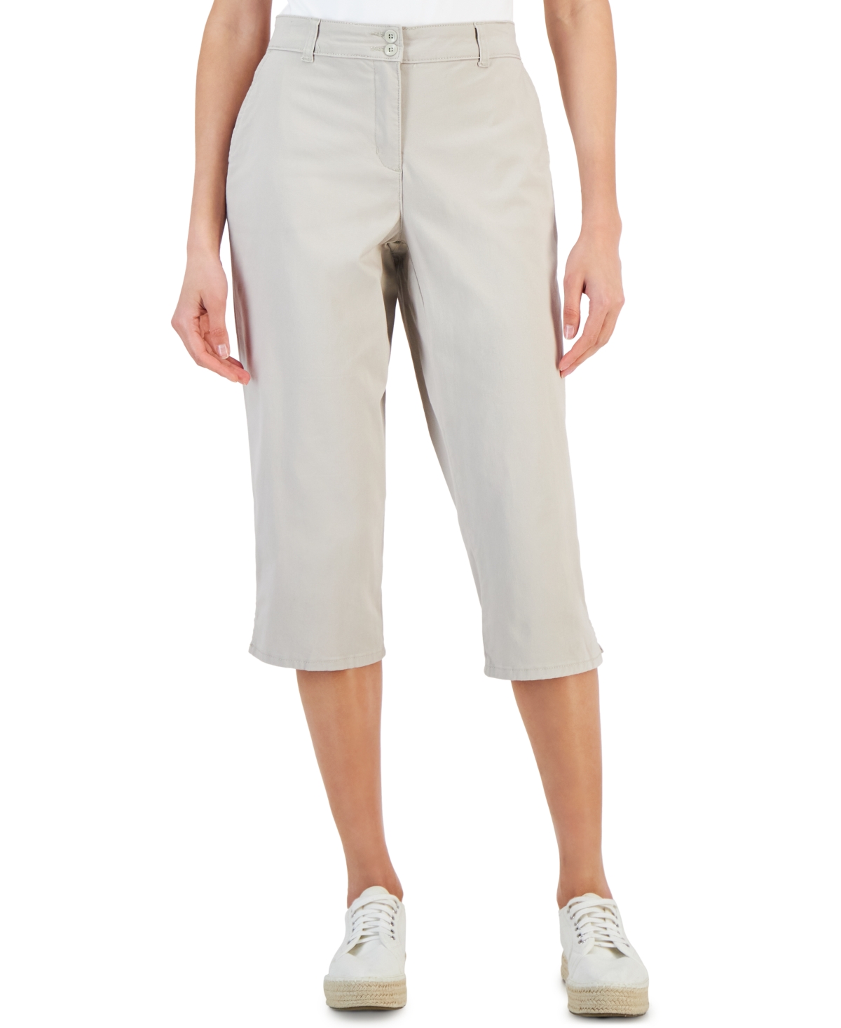 Women's Comfort Waist Capri Pants, Created for Macy's - Olive Spring