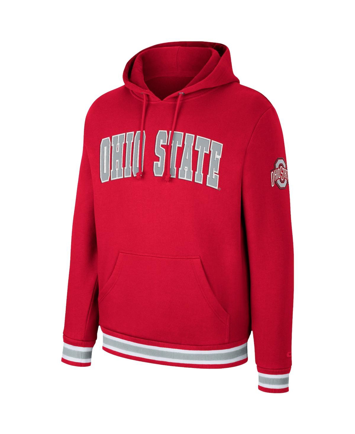 Shop Colosseum Men's  Scarlet Ohio State Buckeyes Varsity Arch Pullover Hoodie
