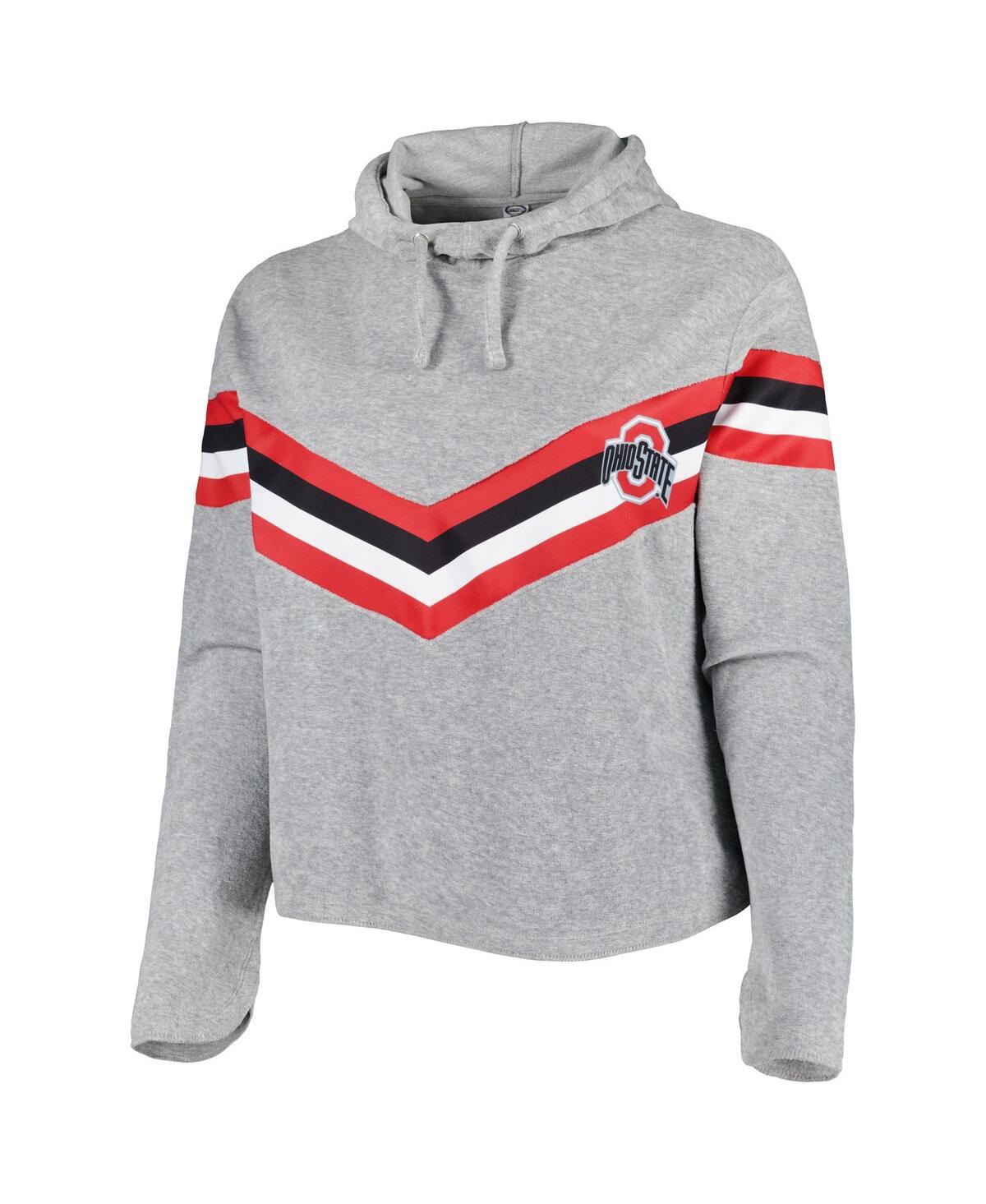 Women's Scarlet Ohio State Buckeyes Plus Size Register Seam to Seam Pullover Hoodie - Scarlet