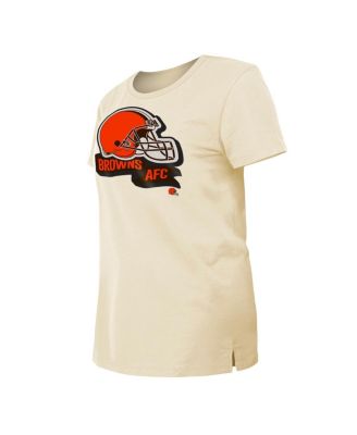 Women's Cream Cleveland Browns Chrome Sideline T-shirt