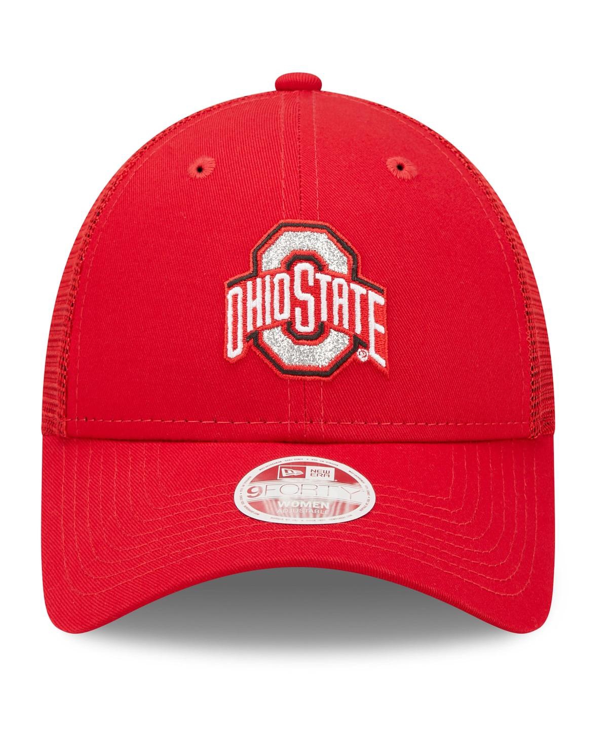 Shop New Era Women's  Red Ohio State Buckeyes 9fortyaâ Logo Spark Trucker Snapback Hat