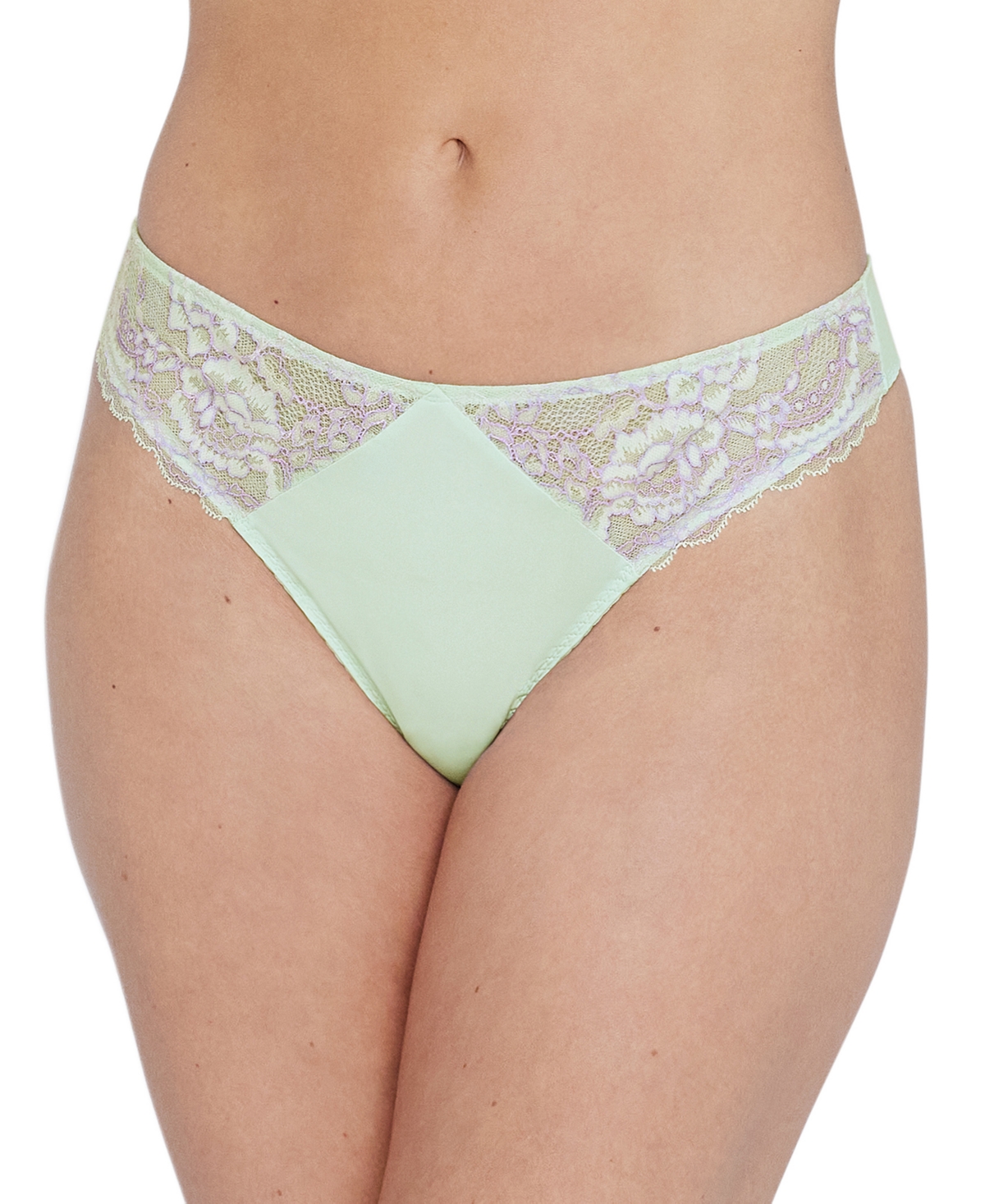 Skarlett Blue Minx Thong In Pale Blue/pink Orchid