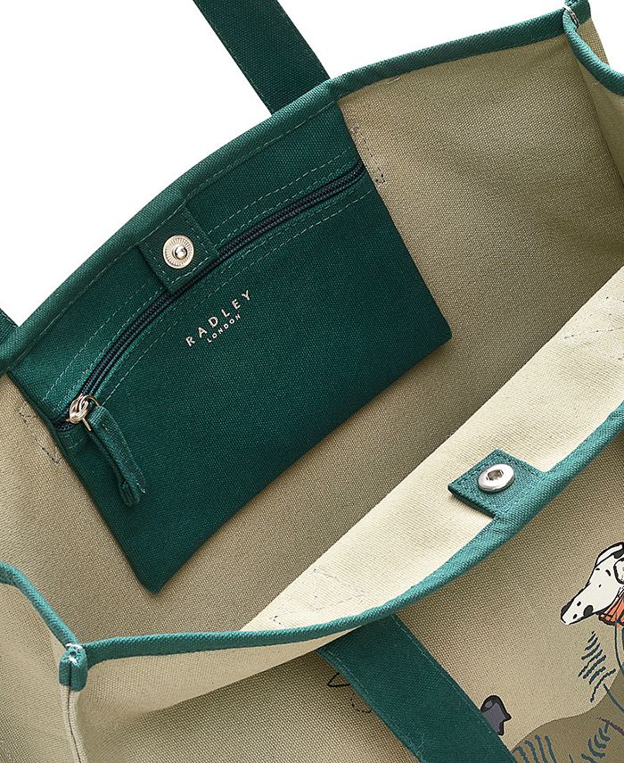 Radley London Large Open Top Cotton Canvas Tote Macy's