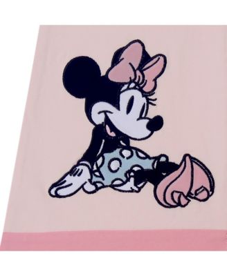 Lambs & Ivy Disney Baby Minnie Mouse Pink Appliqued Cotton Wearable ...