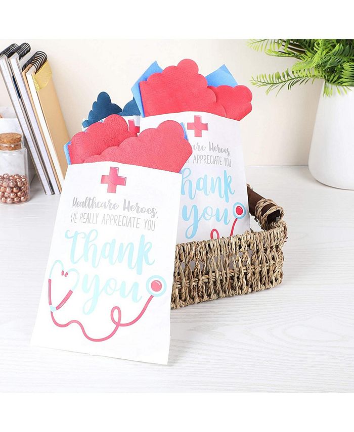 Sparkle and Bash Thank You Goodie Bags, Nurse Appreciation Gifts (5 x 7.5 in, 100 Pack) Macy's