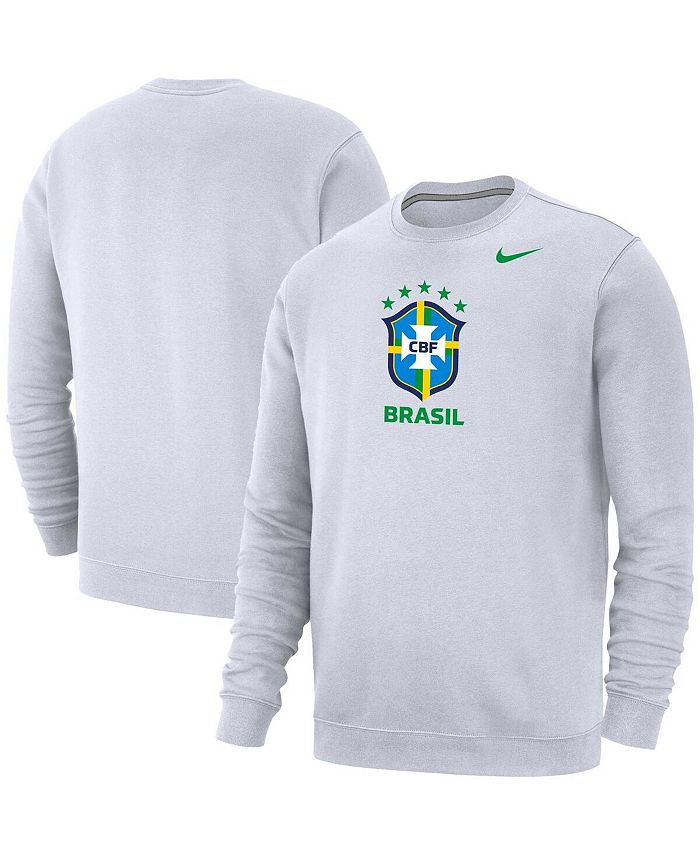 Nike Men's White Brazil National Team Fleece Pullover Sweatshirt - Macy's