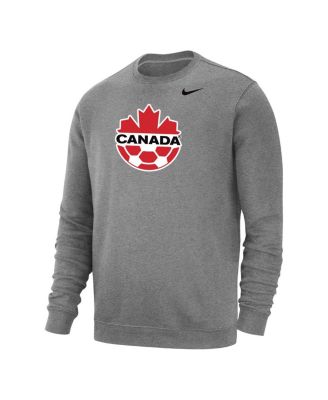 Men's Heather Gray Canada Soccer Fleece Pullover Sweatshirt