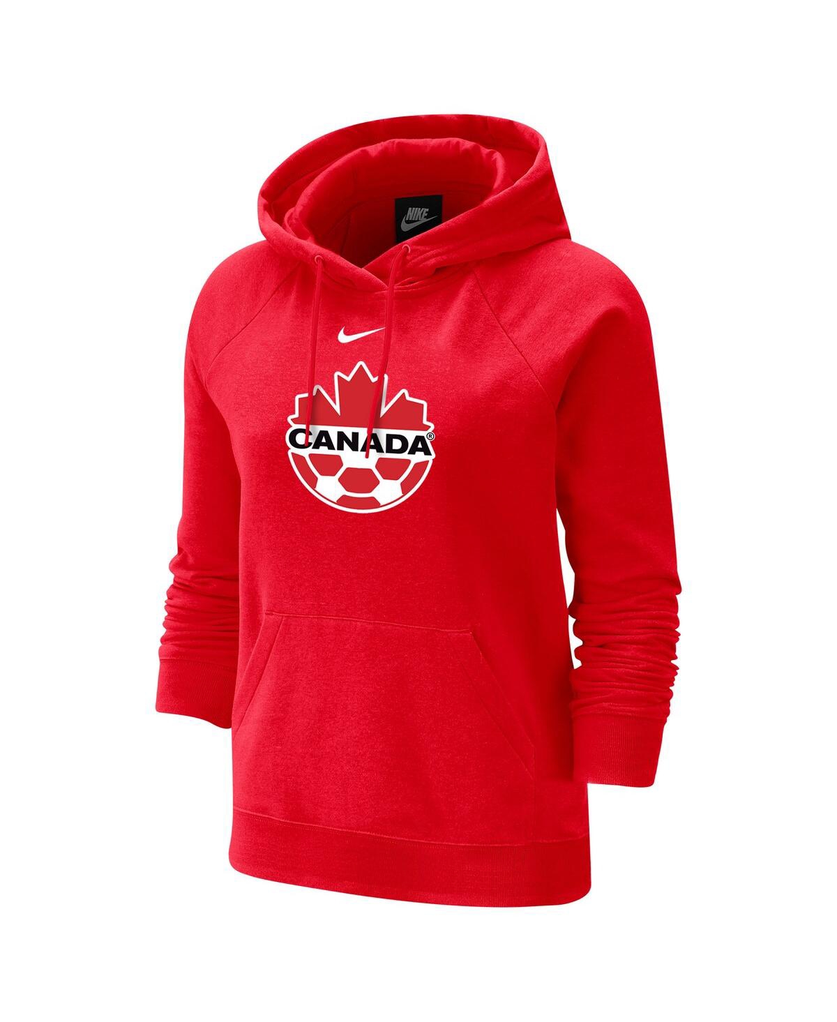 Women's NikeCanada Soccer Varsity Raglan Tri-Blend Pullover Hoodie - Red