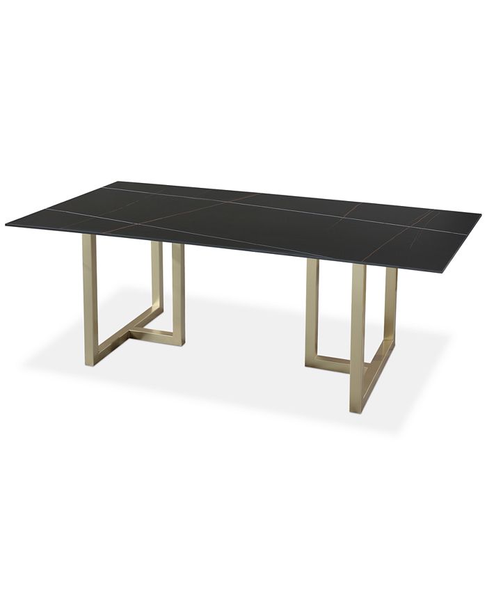 Furniture Emila 78" Rectangle Sintered Stone Mix and Match Dining Table