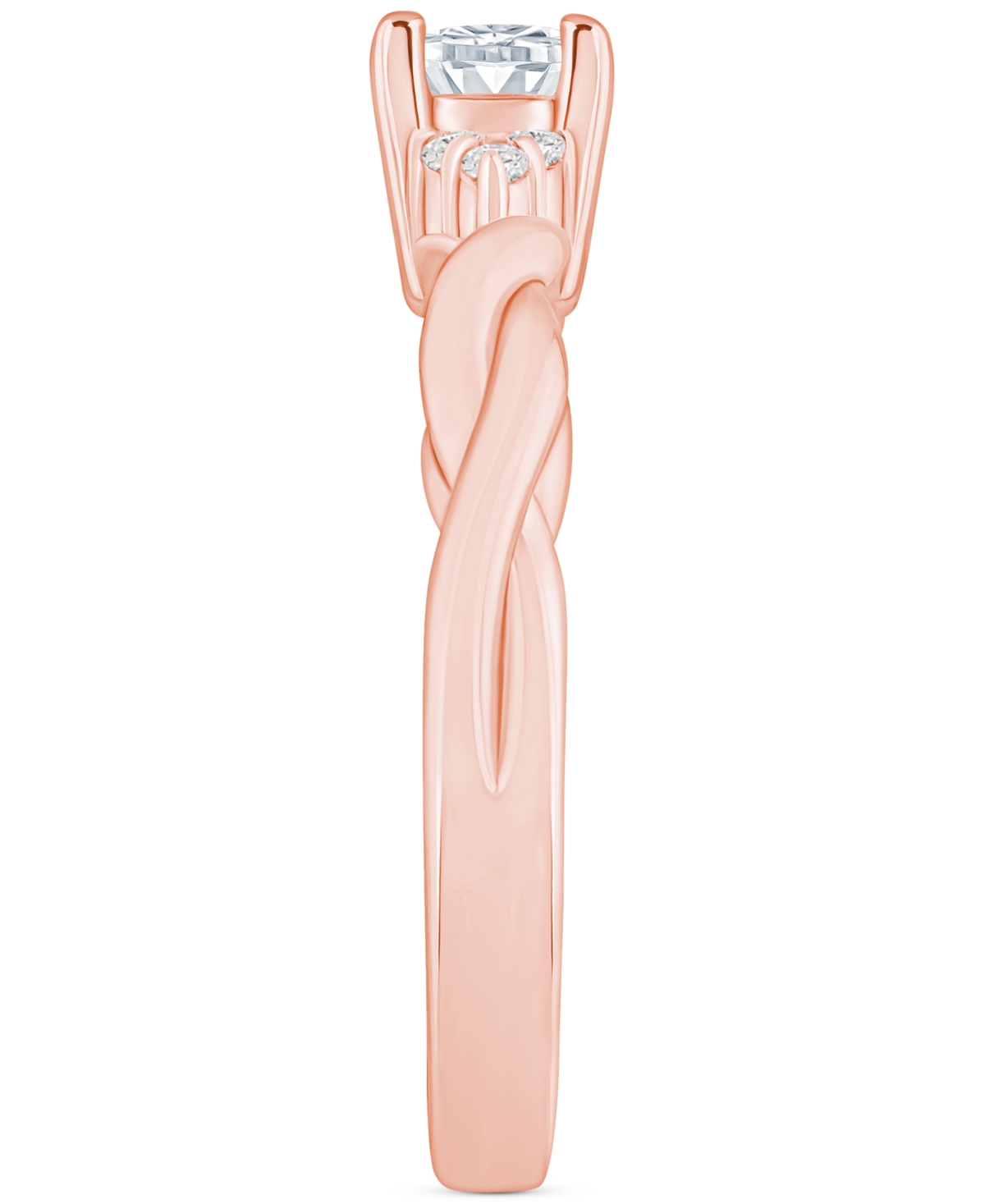 Diamond Twist Engagement Ring (1/2 ct. t.w.) in 14k White, Yellow or- Rose Gold