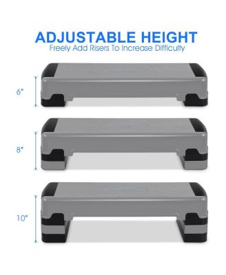 35'' Fitness Aerobic Step Cardio Adjustable 6"-8"-10"