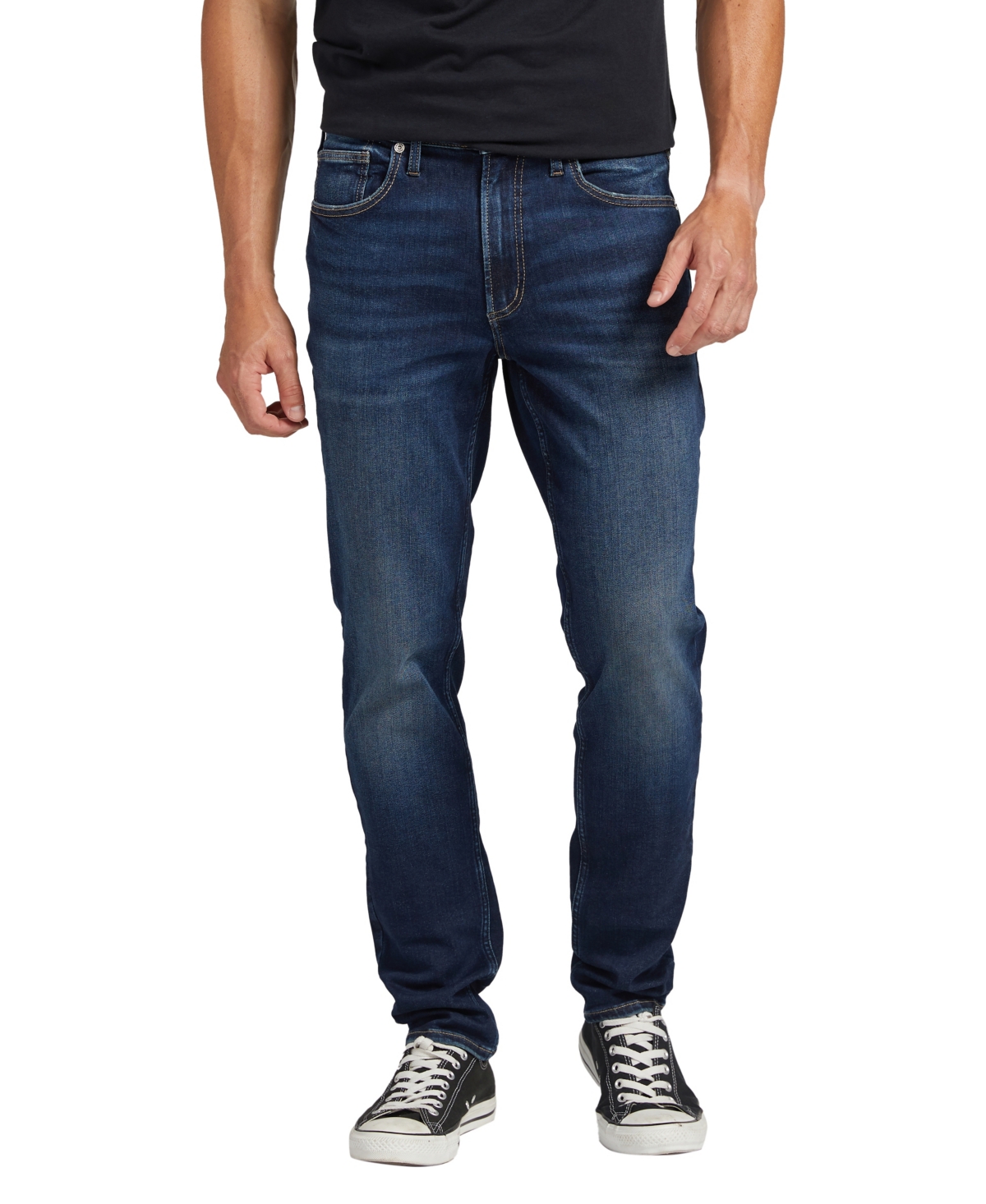 Shop Silver Jeans Co. Men's Infinite Fit Athletic Skinny Leg Jeans In Indigo