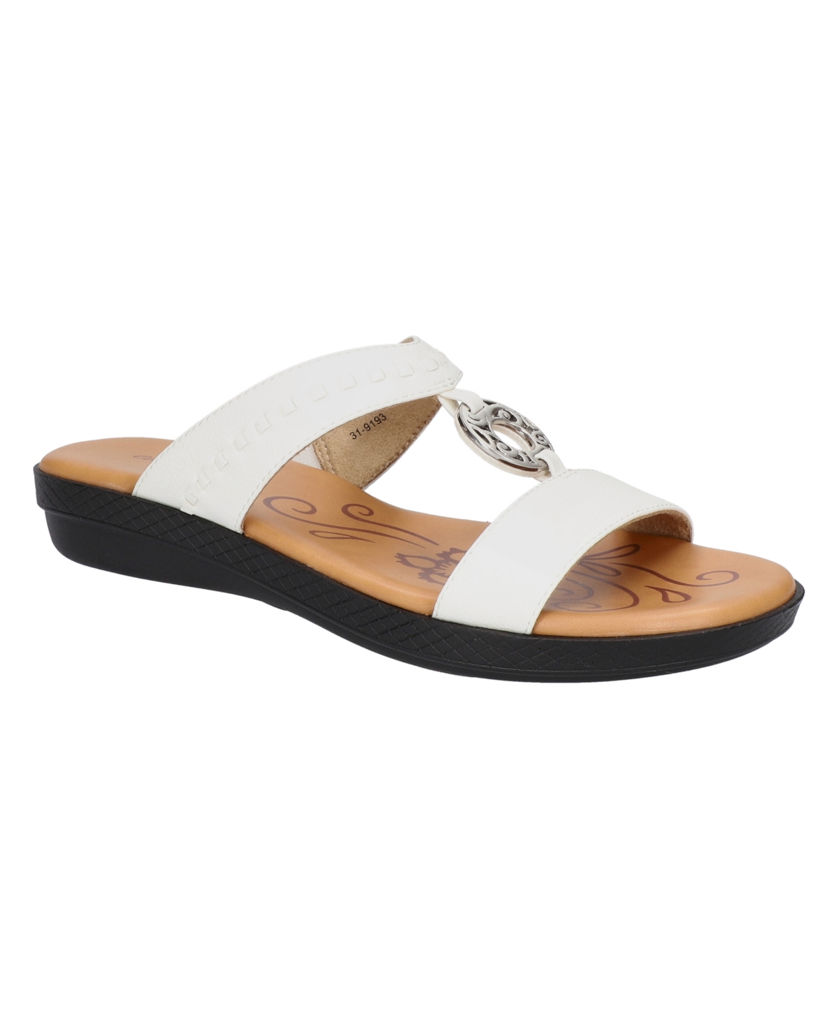 Shop Easy Street Women's Talia Slide Sandals In White